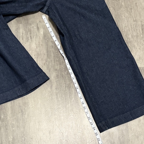 SPANX Zero Waistband Cropped Wide Leg Jeans Size Large - Picture 9 of 13